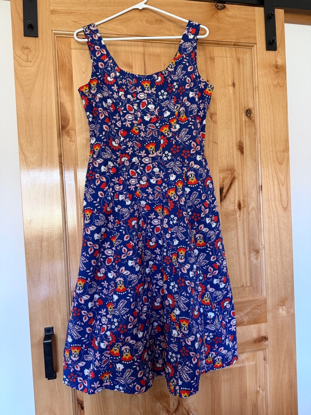 Boden Navy Blue Floral Midi Dress